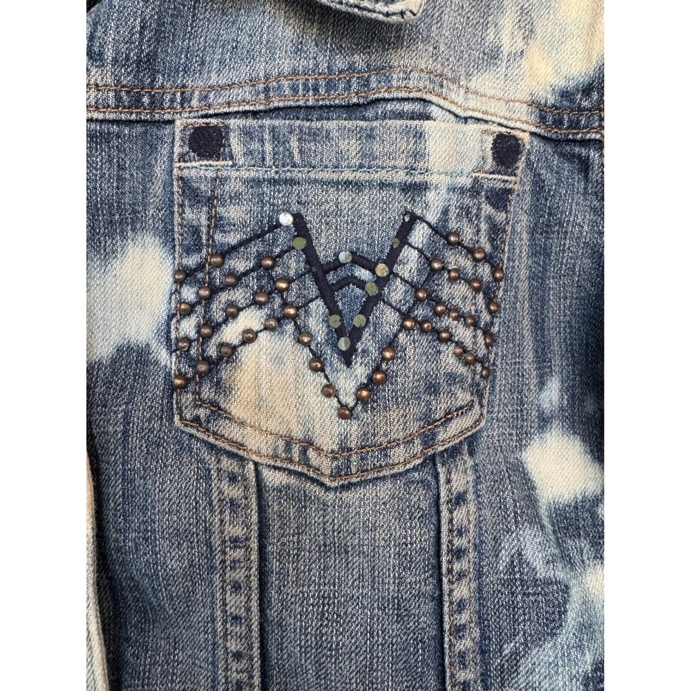 Large Distressed Denim Jacket | Vintage Anti-Weed‎ Propaganda Patch | One of One - Picture 7 of 7